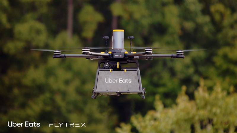 Uber Eats and Flytrex drone